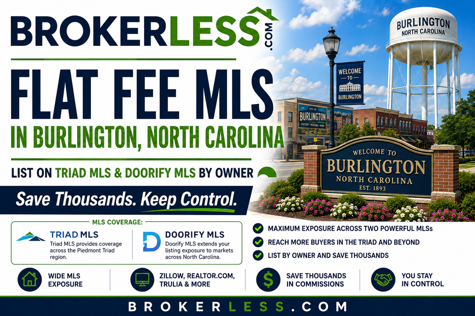 Flat Fee MLS in Burlington, North Carolina - Triad MLS and Doorify MLS Coverage