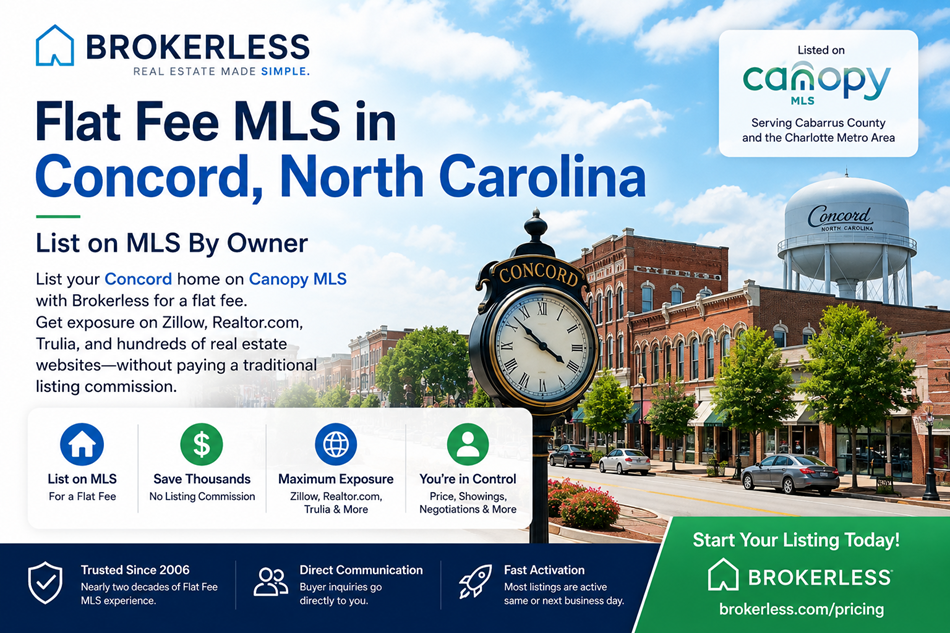 Brokerless Flat Fee MLS in Concord, North Carolina | Canopy MLS Coverage