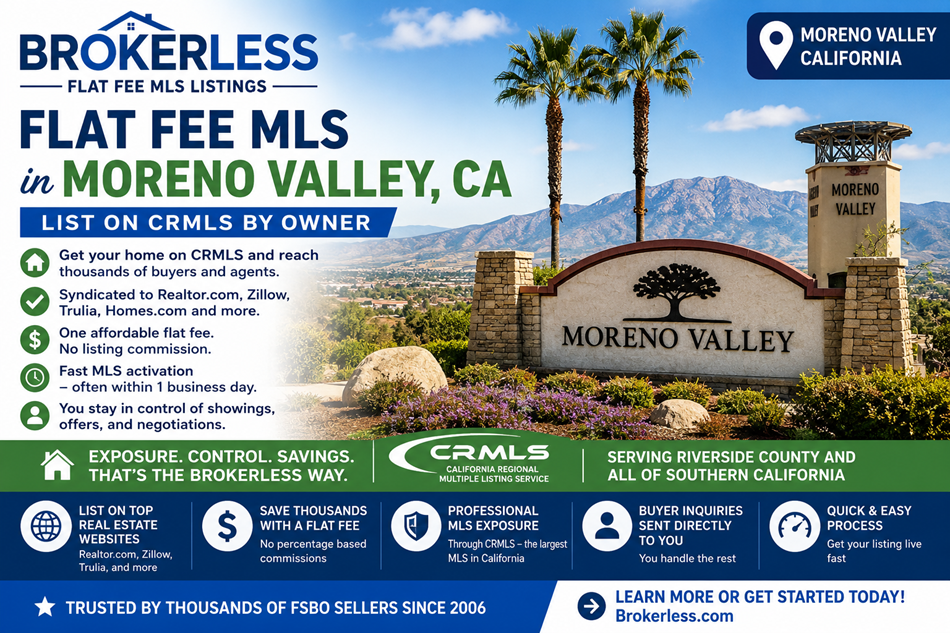 Flat Fee MLS in Moreno Valley, California - CRMLS Coverage